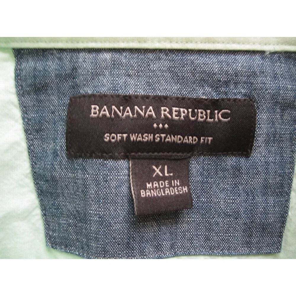 Men Banana Republic Soft Wash Standard Fit Button Long Sleeve Shirt Sz XL(MT497)